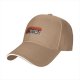Black baseball cap with retro rainbow and 'All I want to do is illegal in this cosmos' text