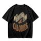 Olive Green Graphic T-Shirt with Burned Calories Print