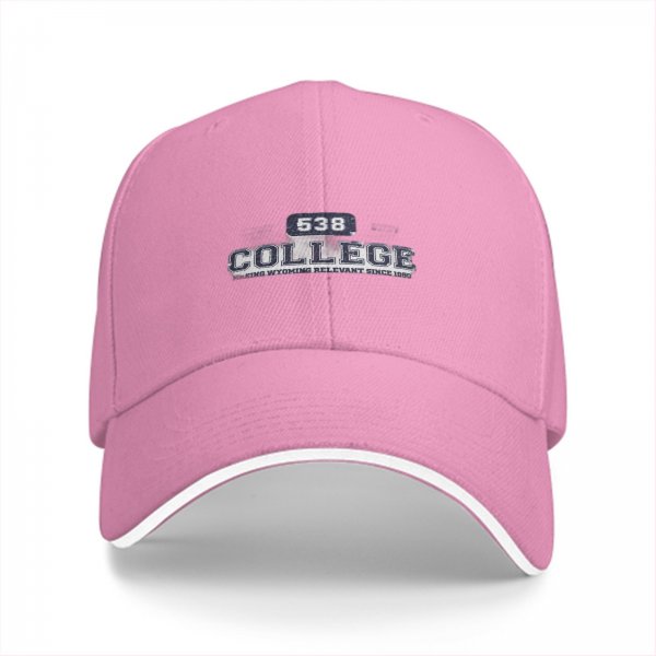 Black baseball cap with 538 COLLEGE embroidered design