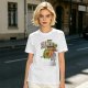 Olive green t-shirt with Slimer's Ghostbusters themed graphic print