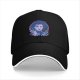 Black Baseball Cap With Neon Edward Scissorhands Portrait Print