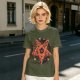 Olive T-Shirt With Pizza Pentagram Graphic Design