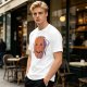 Olive Halloween T-Shirt with Skeleton Arm Jack-o'-Lantern Graphic