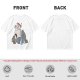 Olive T-shirt with whimsical forest spirit and children graphic print