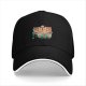 Black Baseball Cap With Cute Shiba Inu Dog Dessert Print
