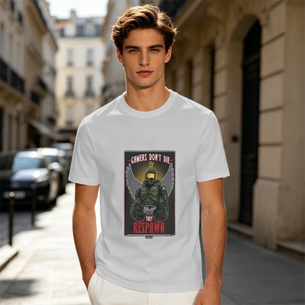Gamers Don't Die They Respawn Graphic T-Shirt