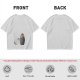 Olive Green T-Shirt With Chibi Bearded Man In Suit Graphic