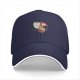 Black baseball cap with hand holding paper over red moon forest print