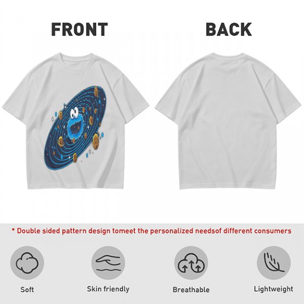 Olive T-Shirt With Cookie Monster Space Galaxy Cookie Print
