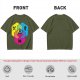 Olive T-Shirt With D20 And Fantasy RPG Themed Hexagon Art