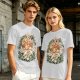 Olive T-shirt with Princess Mononoke Forest Spirit Art Print