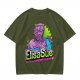 Olive Graphic T-Shirt With ElisaSue Artwork And Slogan