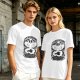 Olive T-shirt with Ghost and Occult Graphic Print