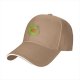 Black baseball cap with cute green cat holding orange yarn ball