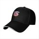Black baseball cap with sad donut graphic and 'I'M A WEIRD' text
