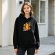 Black hoodie with 2023 New Year bunny graphic print