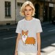 Olive Green T-Shirt With I Love My Corgi Graphic Print