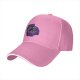 Black Baseball Cap With Purple Galaxy Cloud And Black Cat Print