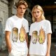Olive T-Shirt With Cute Roasted Marshmallow And Fire Graphic