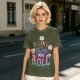 Olive T-Shirt With Cute Sushi Graphic and 'I Like The Way You Roll' Text