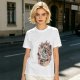 Olive Green T-Shirt with Studio Ghibli Character Collage Print