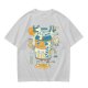Olive T-Shirt With Kawaii Beer Can Robot Graphic