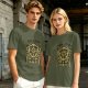 Timeless Ocarina Zelda Shield Graphic Olive T-Shirt