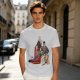 Olive Green T-Shirt with Buffy The Vampire Slayer Character Art Print