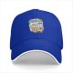 Black baseball cap with kawaii skull bubble tea graphic print