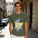 Olive T-Shirt with Dark Magician Girl Anime Graphic Print