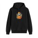 Black hoodie with Totoro in a pumpkin Halloween graphic