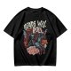 Olive graphic t-shirt featuring Headless Horseman 'Heads Will Roll World Tour' print