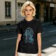 Olive T-shirt with Anime Water Bender Warrior Graphic Print