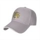 Black baseball cap with cute Halloween doodle art print