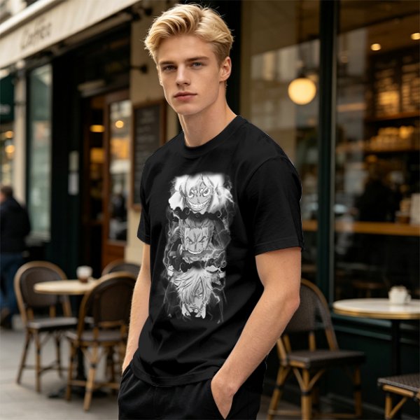 One Piece Straw Hat Crew Monochrome Graphic T-Shirt