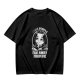 Olive t-shirt with Wednesday Addams 'I Like People Far Away From Me' print