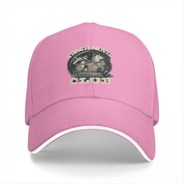 Trash Movie Club Raccoon and Opossum Graphic Baseball Cap