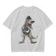 Olive T-Shirt with Gentleman T-Rex Dinosaur Print