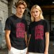 Olive green graphic t-shirt with dark metal style Live Laugh Love print