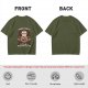 Olive t-shirt with grumpy cat holding boxes and text 'Forget Gifts Give Me A Reason To Live'