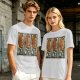 Olive Green T-Shirt With Three Panel Cartoon Monkey Head Print