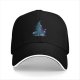 Black Baseball Cap With Decorated Christmas Tree Graphic