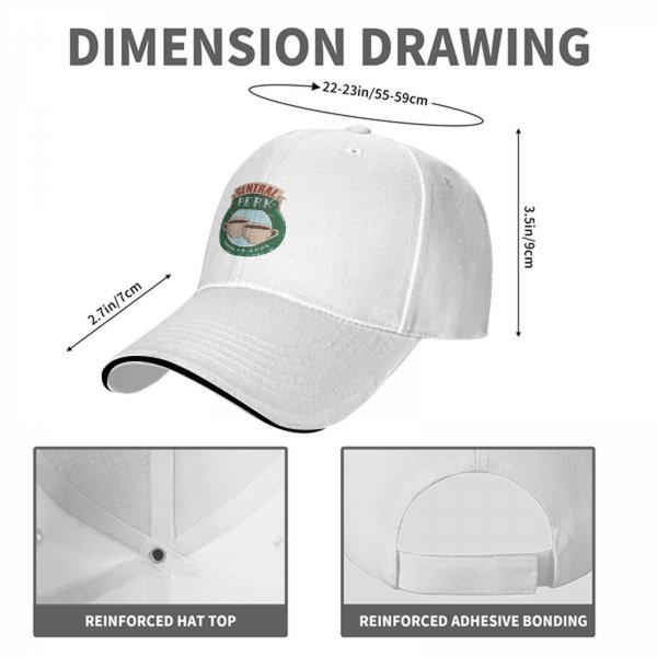 Black baseball cap with Central Perk coffee shop logo
