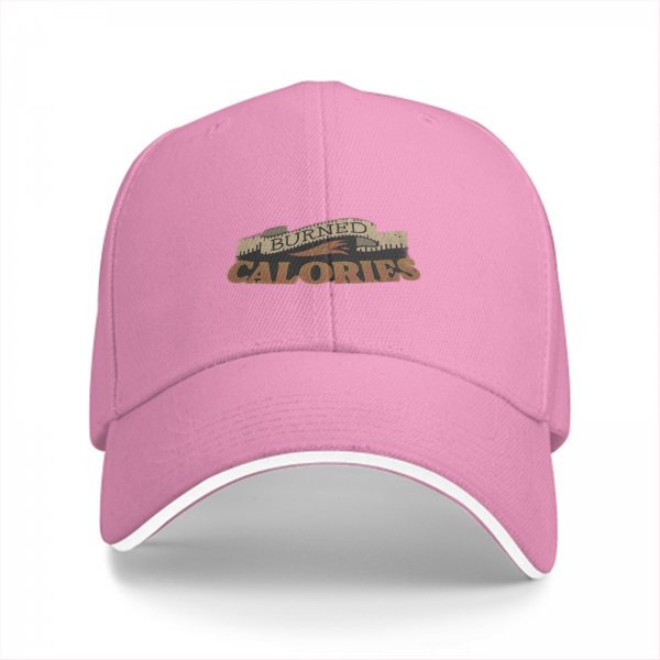 Black Baseball Cap With Burned Calories Graphic Print