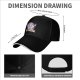 Black baseball cap with funny cloud rainbow storm graphic