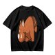 Olive Green T-Shirt With Cute Sleeping Red Panda Graphic
