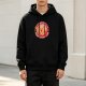 Black hoodie with 'Support Your Local Lion' cat graphic