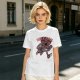 Olive green t-shirt with dimensional demogorgon graphic print