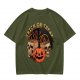 Olive Halloween Trick or Treat Skull Jack-o'-lantern Graphic T-Shirt