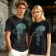 Olive T-Shirt With Alien Eating Ice Cream Graphic